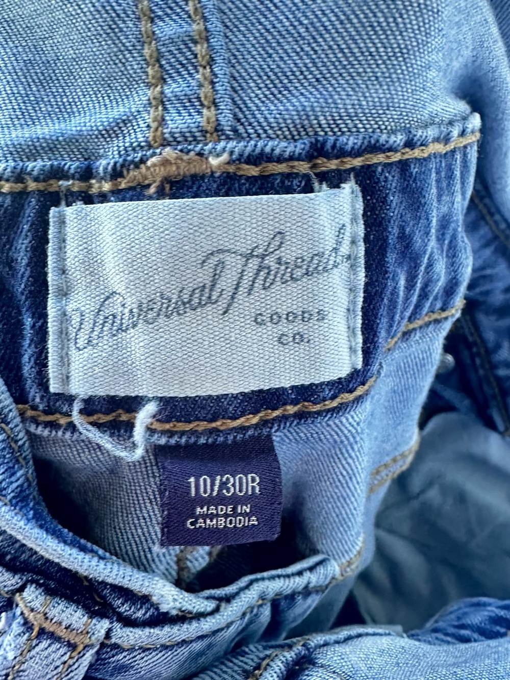 *UNIVERSAL THREAD* HIGH RISE RAW HEM TAPER CROPPED OVERALLS* SIZE 10* - Picture 4 of 7